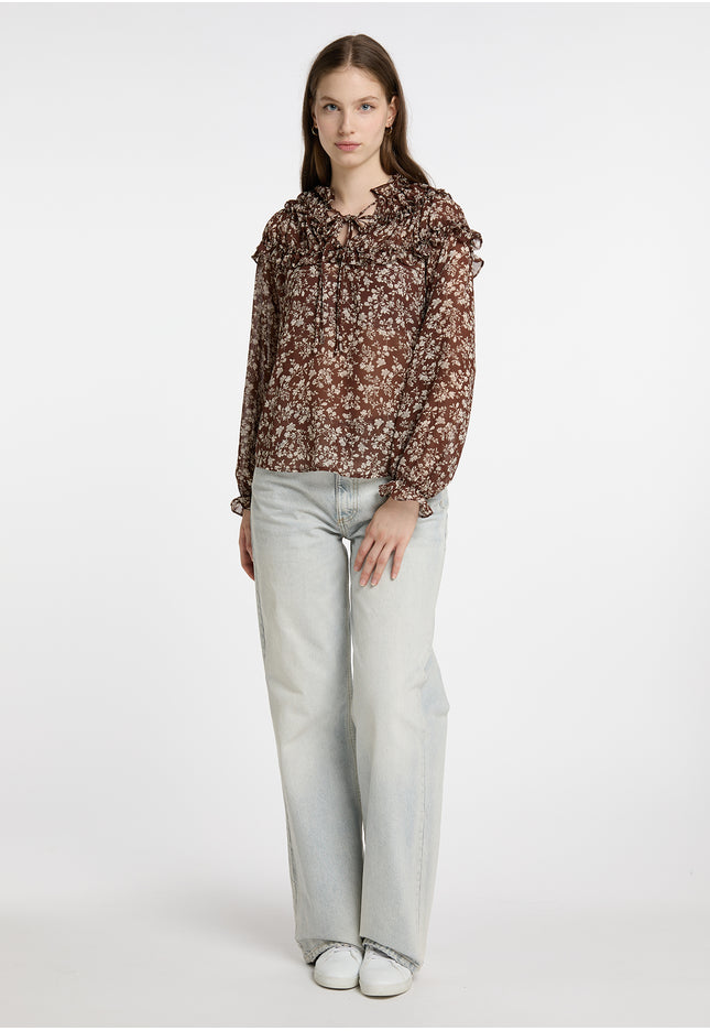 DreiMaster Vintage Women's Ruffle Blouse