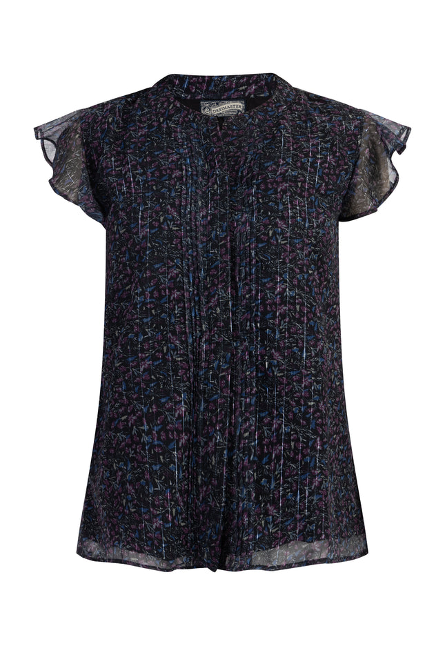 DreiMaster Vintage Women's Blouse Shirt With Ruffle Sleeves