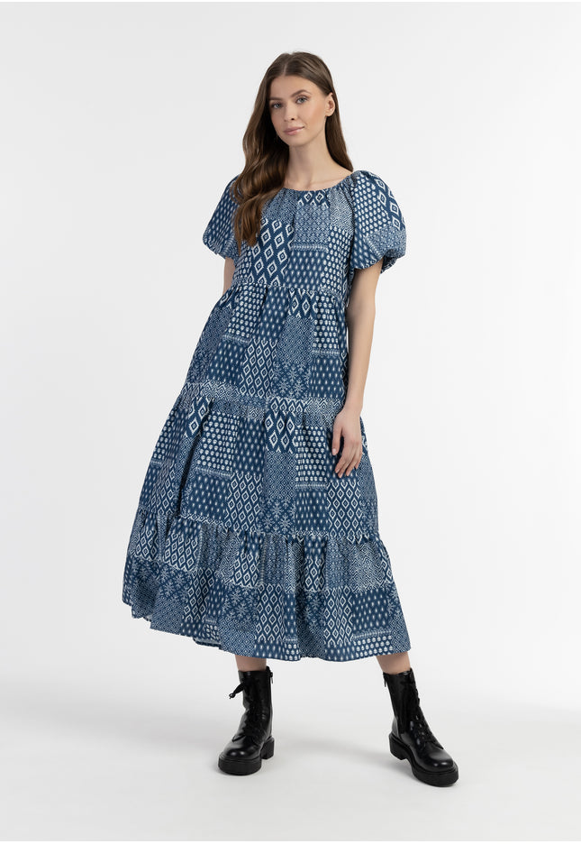 DreiMaster Vintage Women's Short Sleeve Maxi Dress