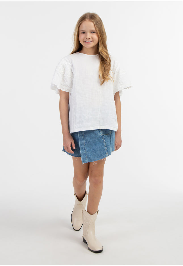 DreiMaster Kinderbluse mit Spitze